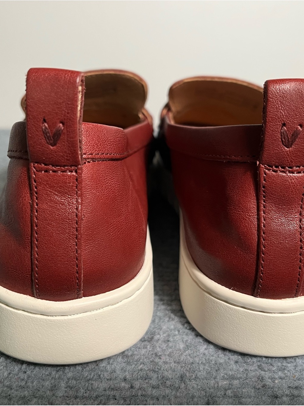 Vionic Women’s Burgundy/Wine Leather Slip-On Penny Loafers - Picture 3 of 4
